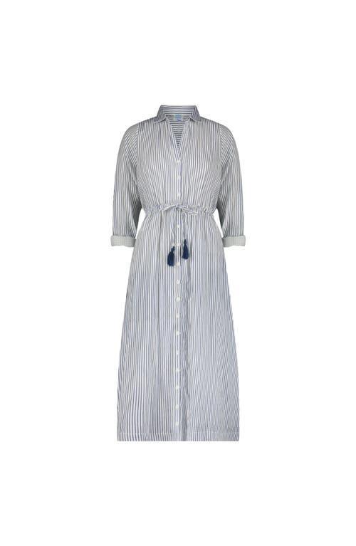 Mer St. Barth Anais Women's Button Front Shirtdress Marine Stripe in Blue at Nordstrom, Size X-Small Product Image