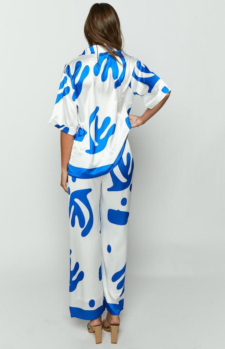 Karren Blue Print Pants Product Image