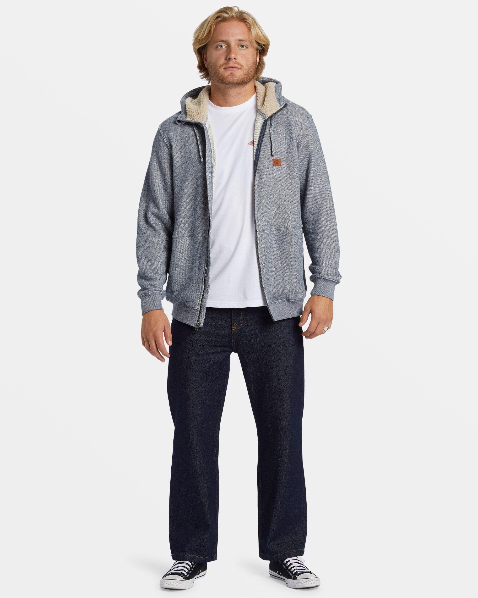 Hudson Zip Hoodie - Dusty Navy Heather Male Product Image