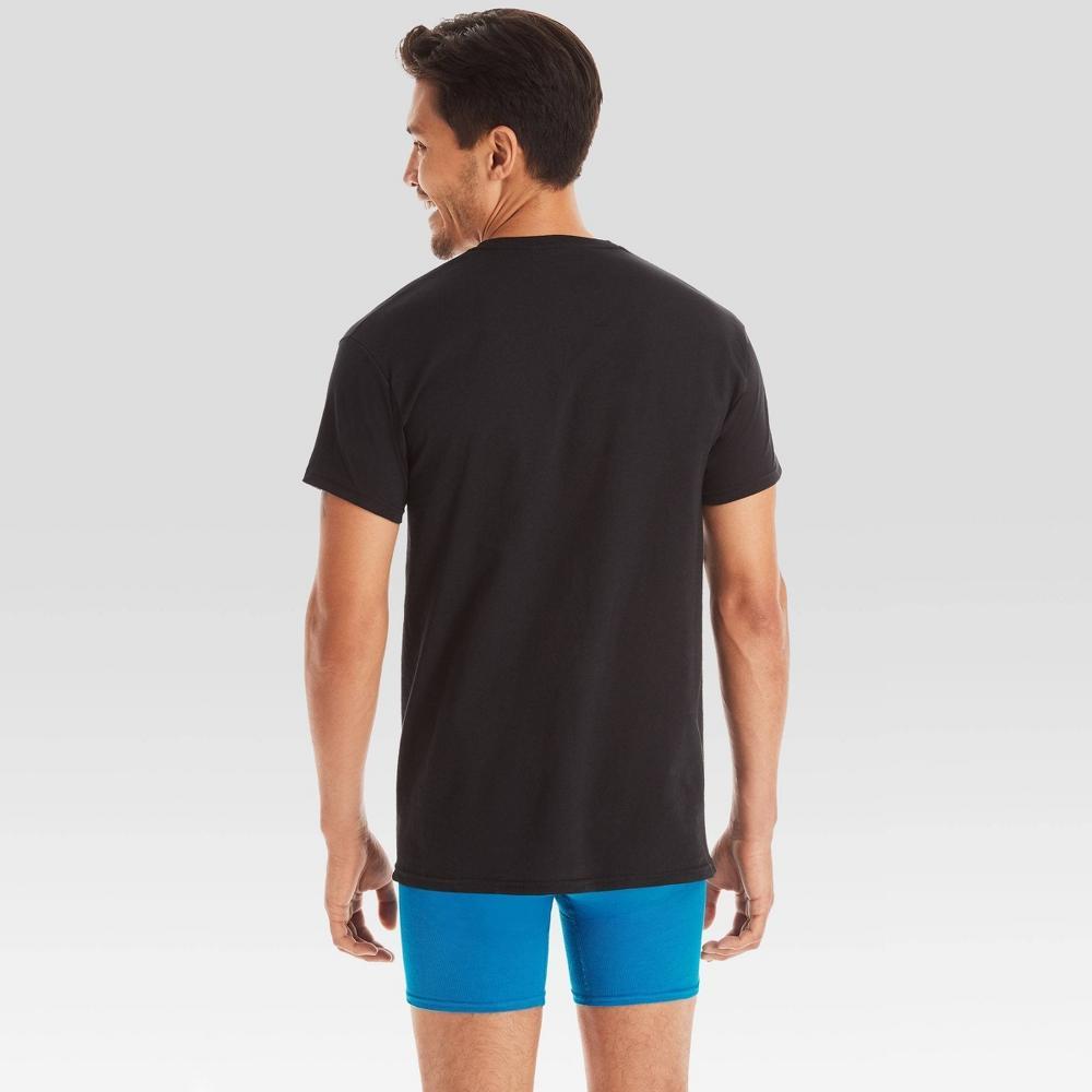 Hanes Red Label Mens Crewneck Dyed T-Shirt 6pk - BlackBlue Product Image