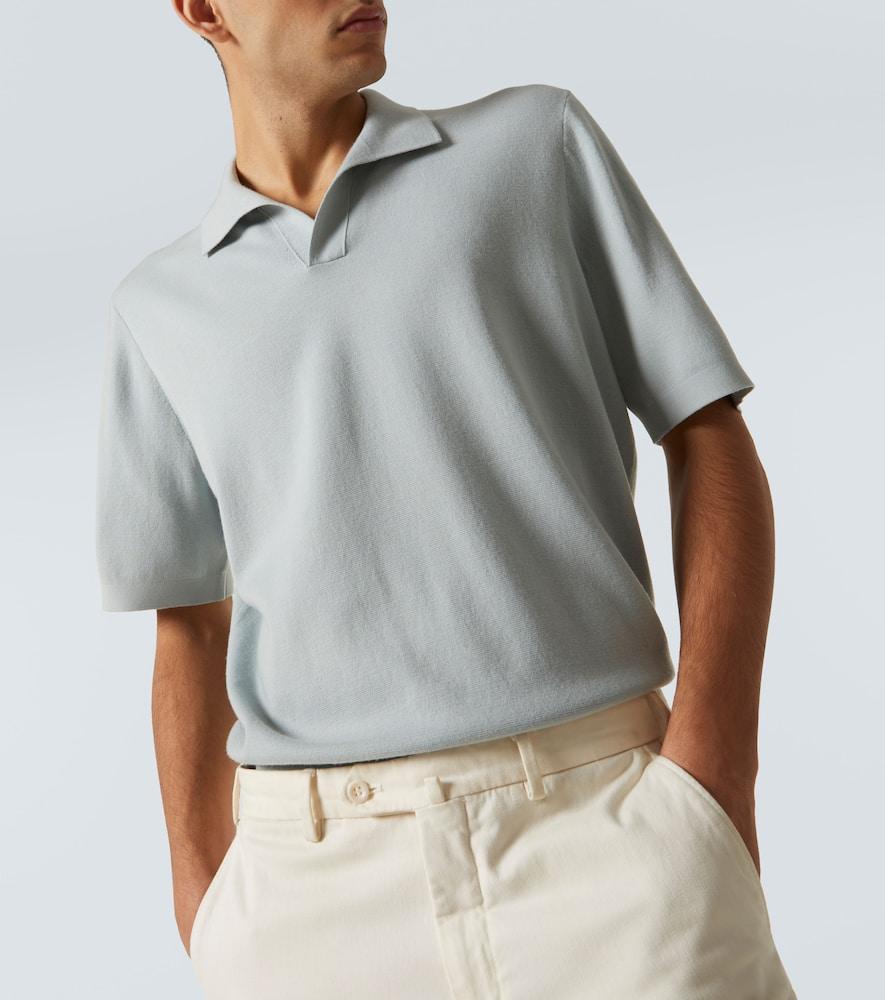 LORO PIANA Empire Virgin Wool Polo Sweater In Gray Product Image