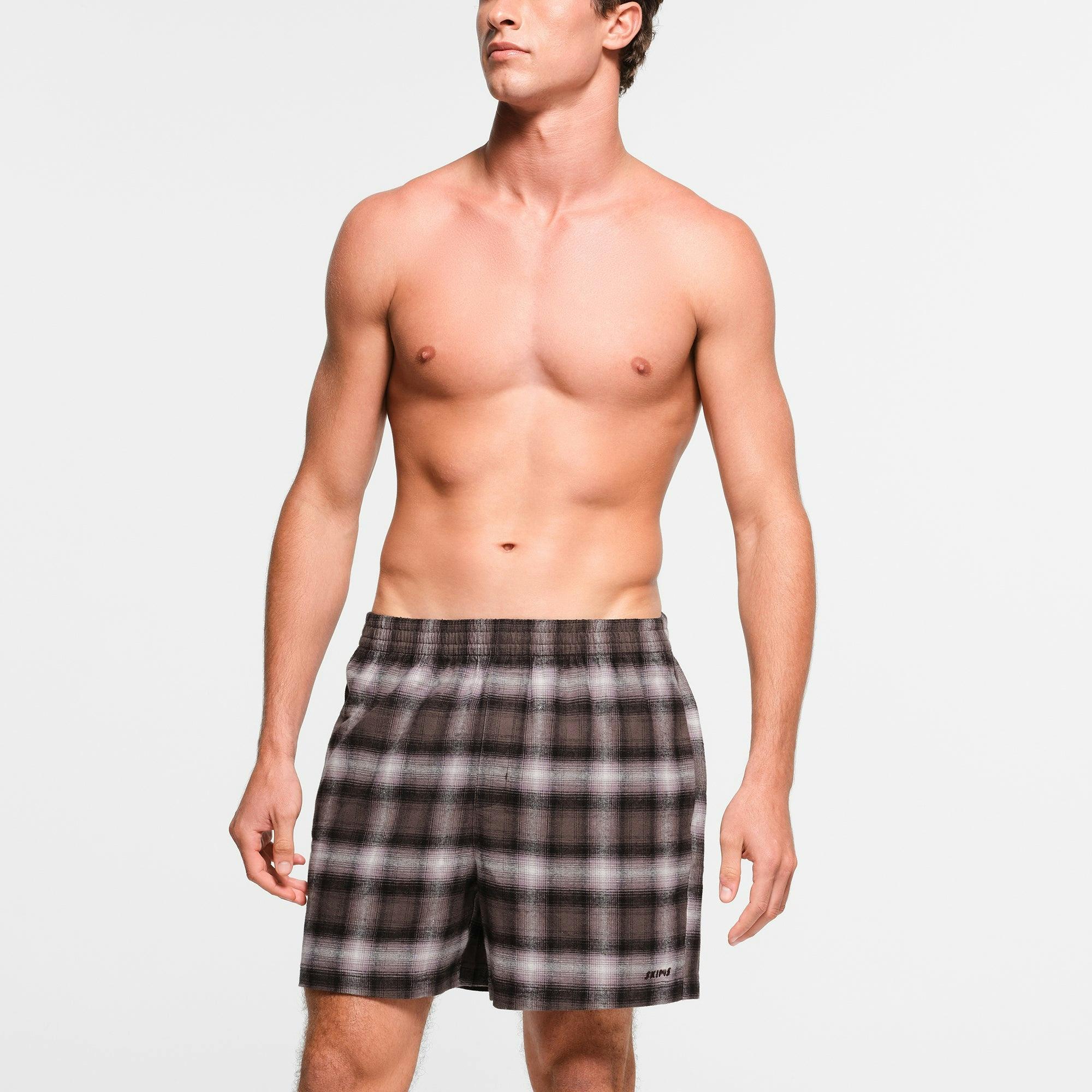 FLANNEL SLEEP MENS SHORT | ZINC PLAID Product Image