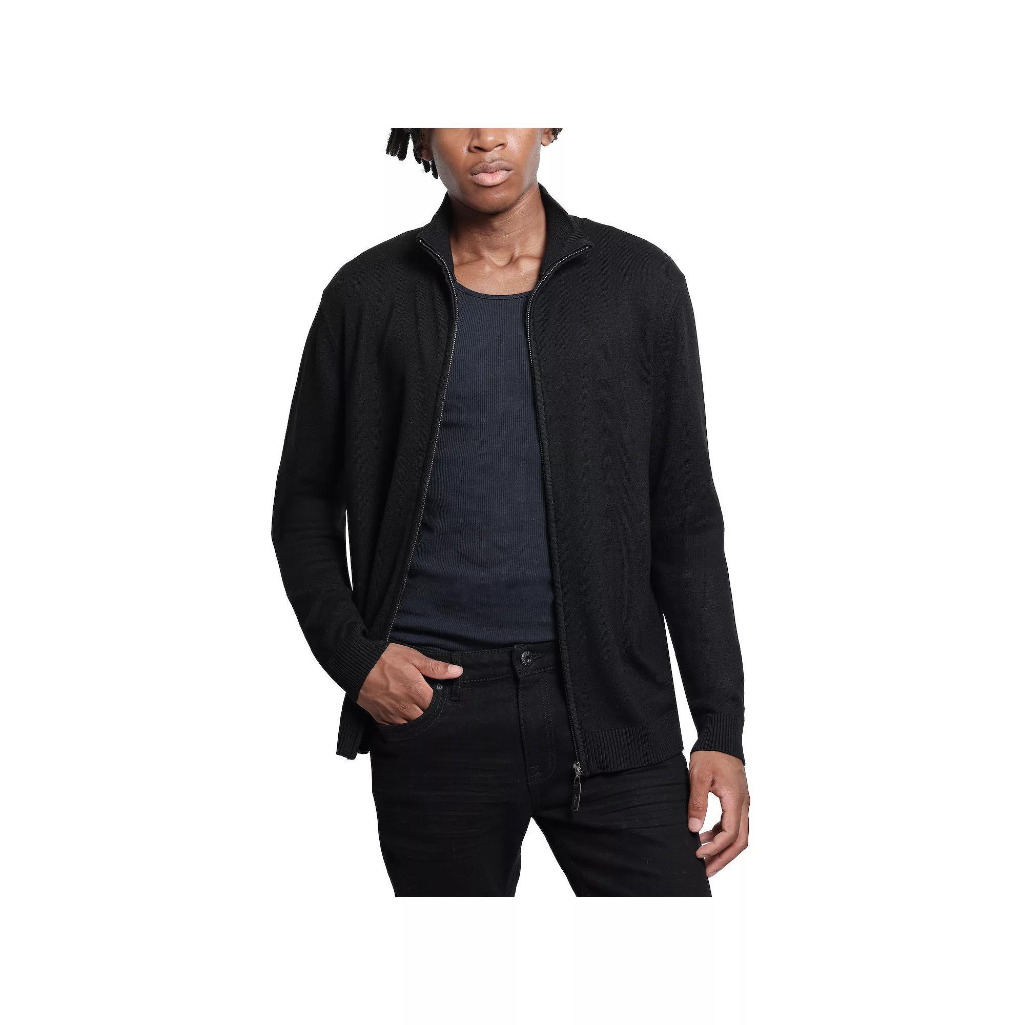 Men's Xray Full Zip Mockneck Sweater, Size: XL, Blue Product Image