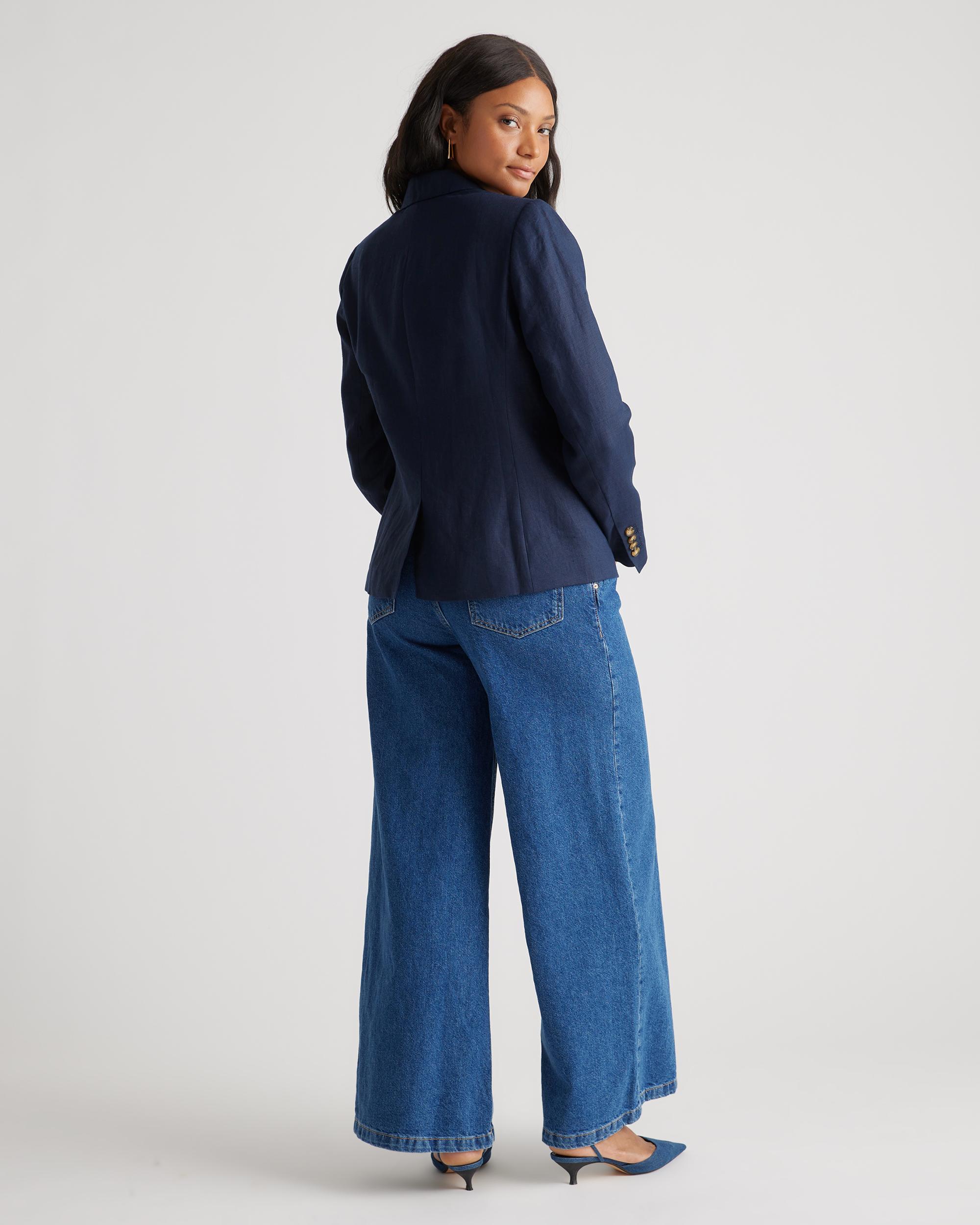 Quince | Women's 100% European Linen Structured Blazer Size XL Product Image