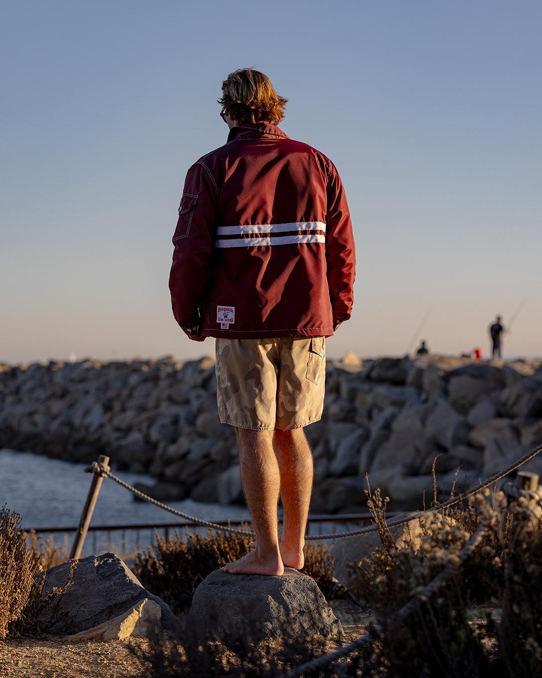 Comp Jacket 25 - Burgundy/White Male Product Image