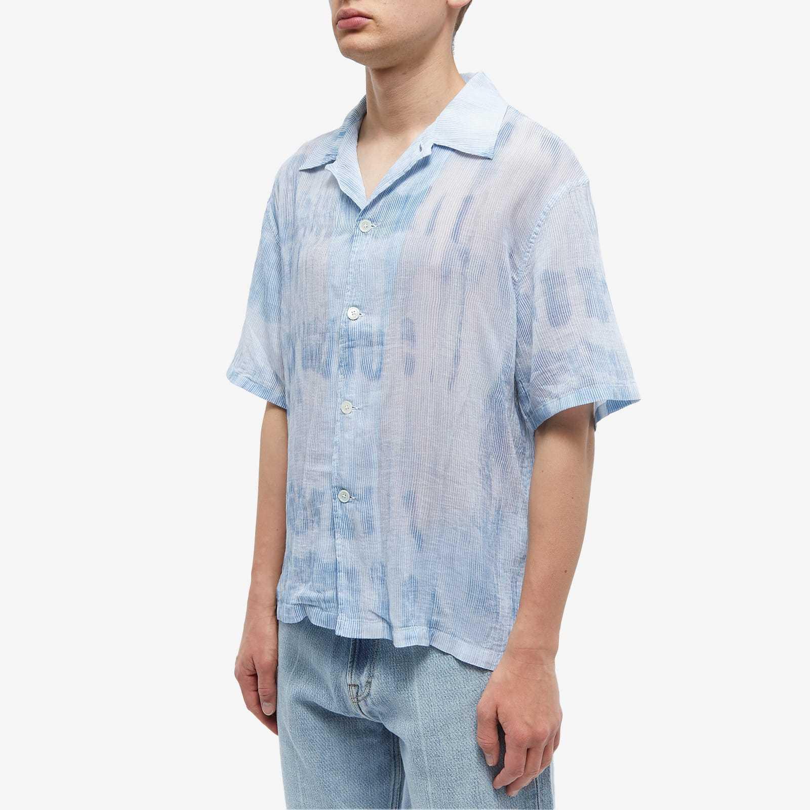 OUR LEGACY Stroke-print Shirt In Blue Product Image
