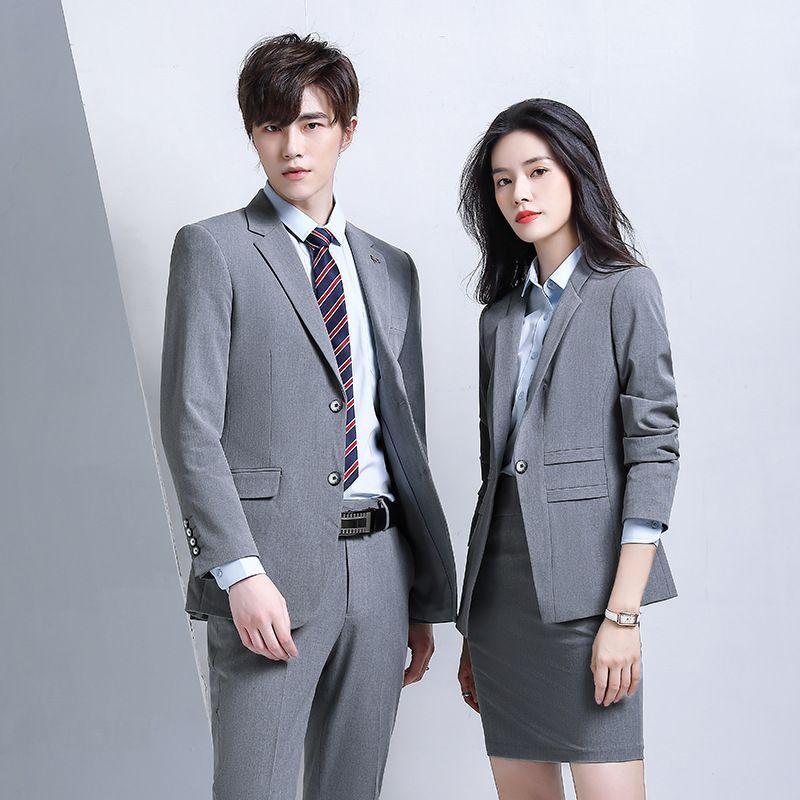 Couple Matching Plain Blazer / Shirt / Pencil Skirt / Dress Pants / Set Product Image