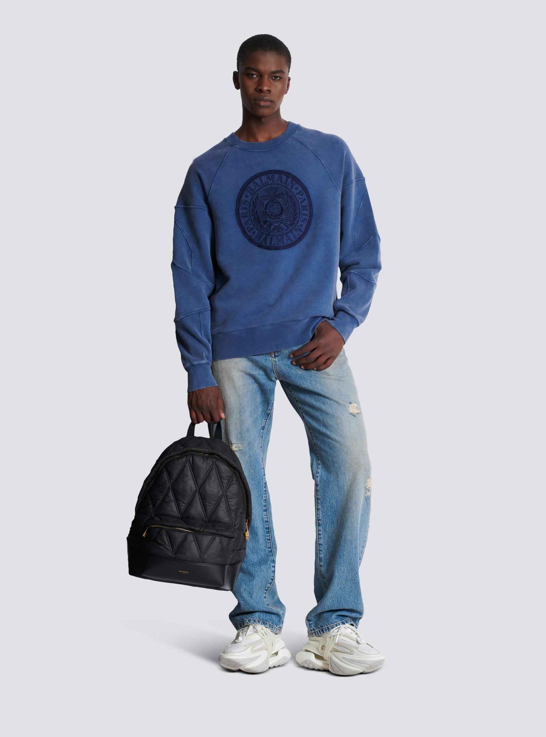 Ribbed sweatshirt with "Coin" embroidery Product Image