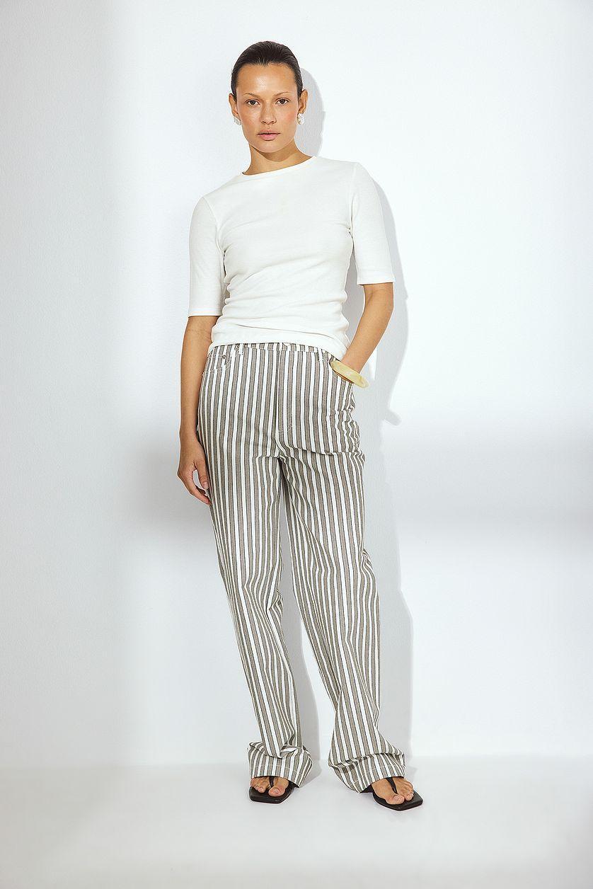 Round Neck Ribbed Top Product Image