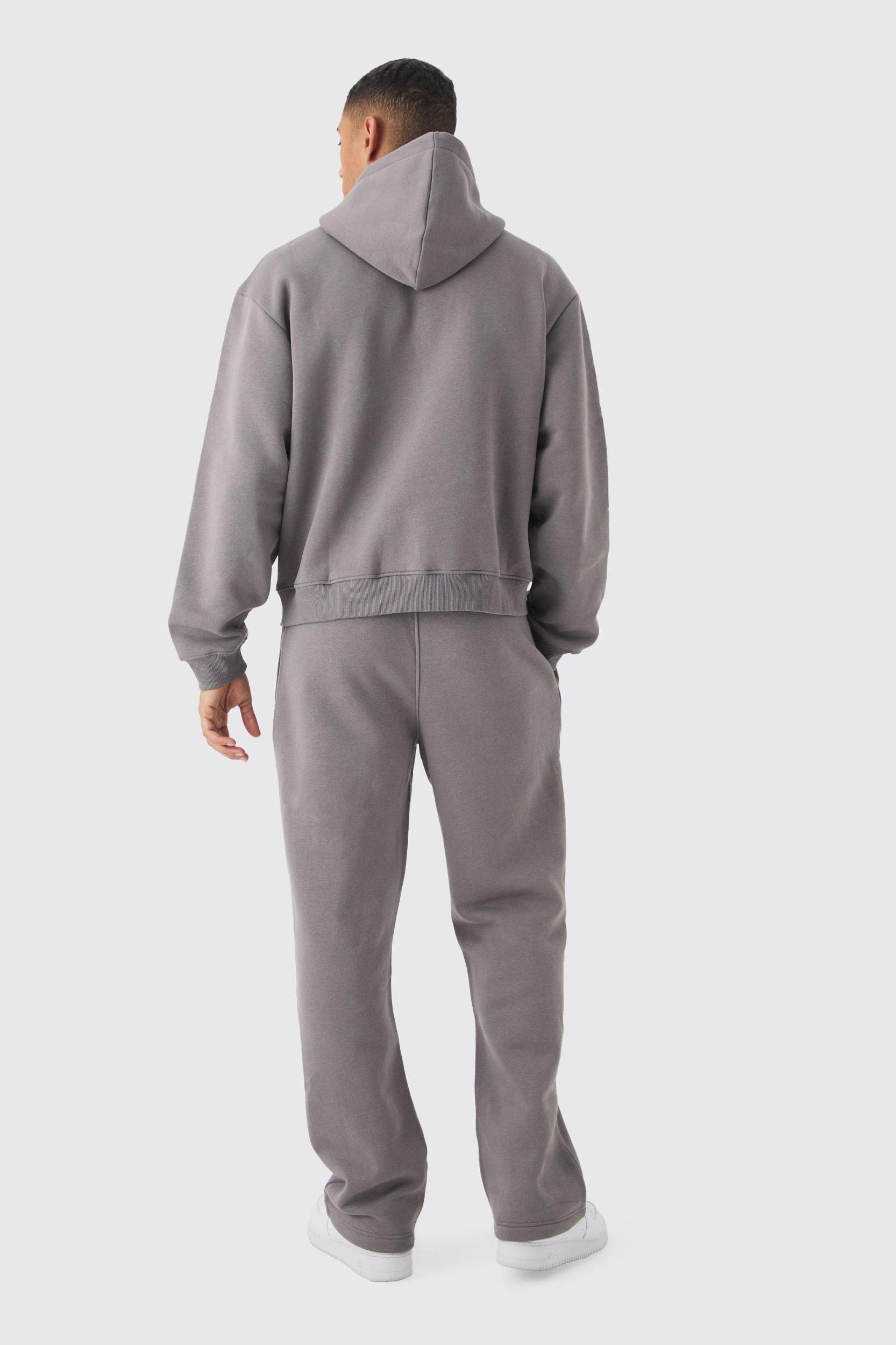 Straight Fit Official Embossed Sweatpants | boohooMAN USA Product Image