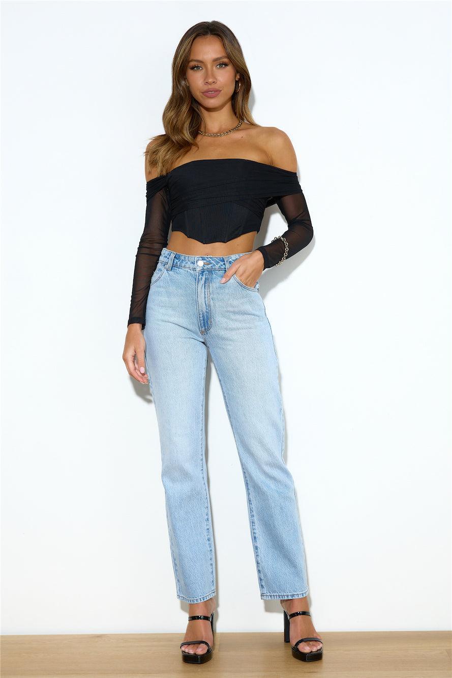 Focus On Her Crop Top Black Product Image