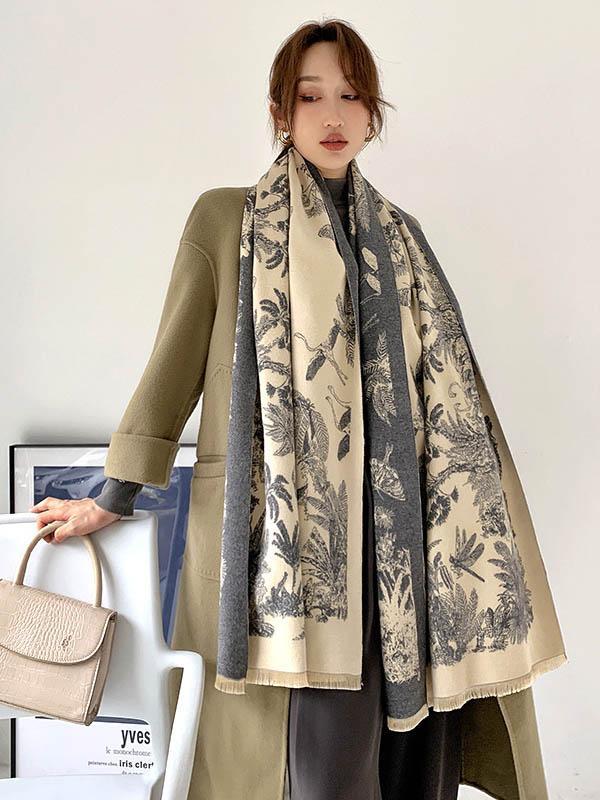 Imitation Cashmere Shawl Printed Warm Scarf Product Image