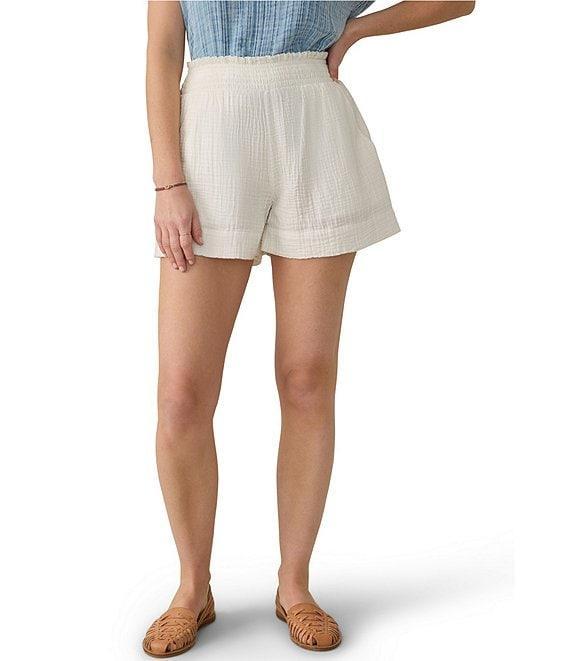 Faherty Dream Organic Cotton Mid Rise Pull-On Gauze Shorts Product Image