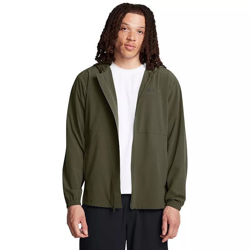 Men's Under Armour Vibe Woven Hooded Windbreaker Jacket, Size: XXL, Marine Od Green Product Image