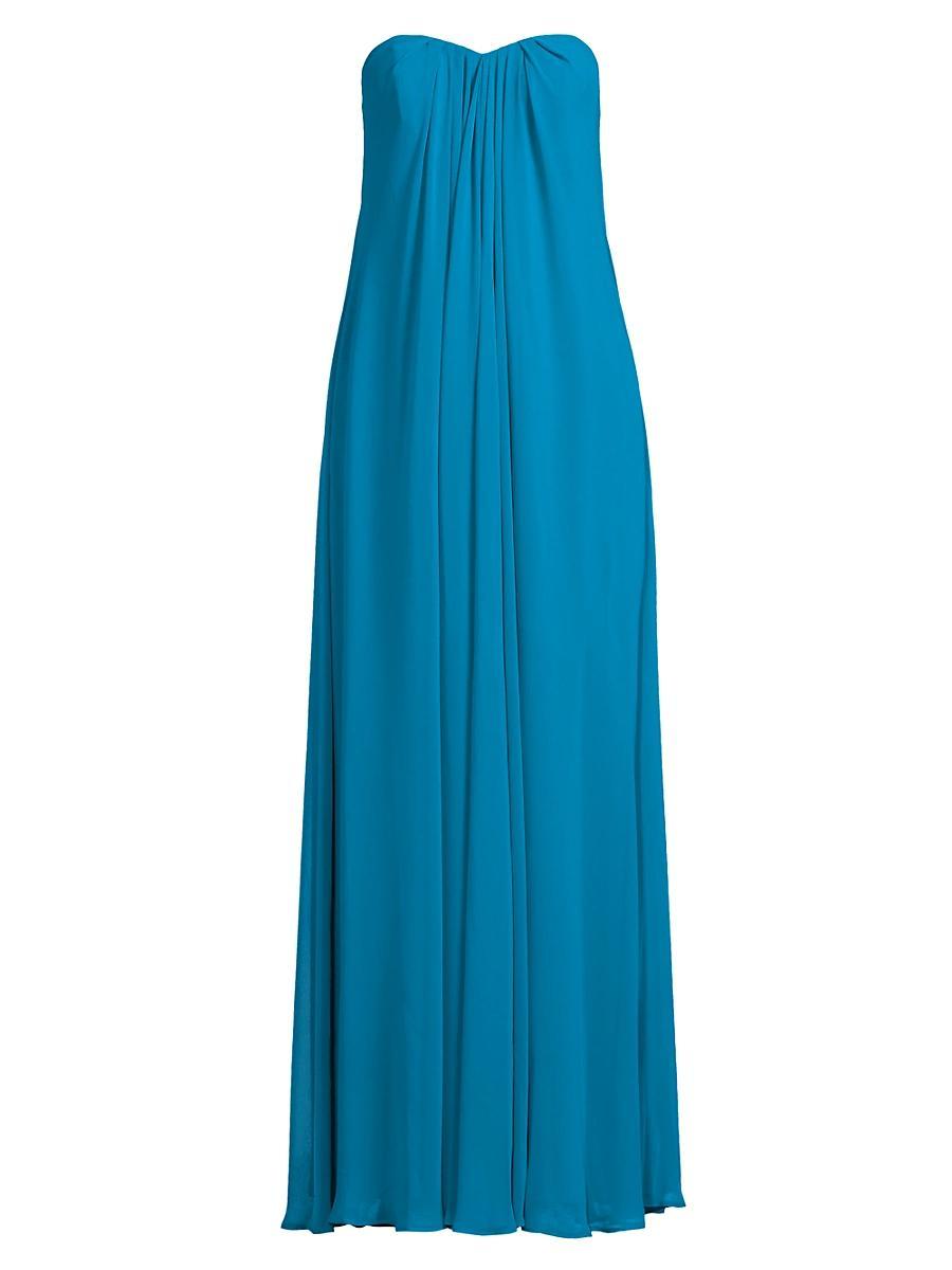 Womens Strapless Chiffon Maxi Dress Product Image