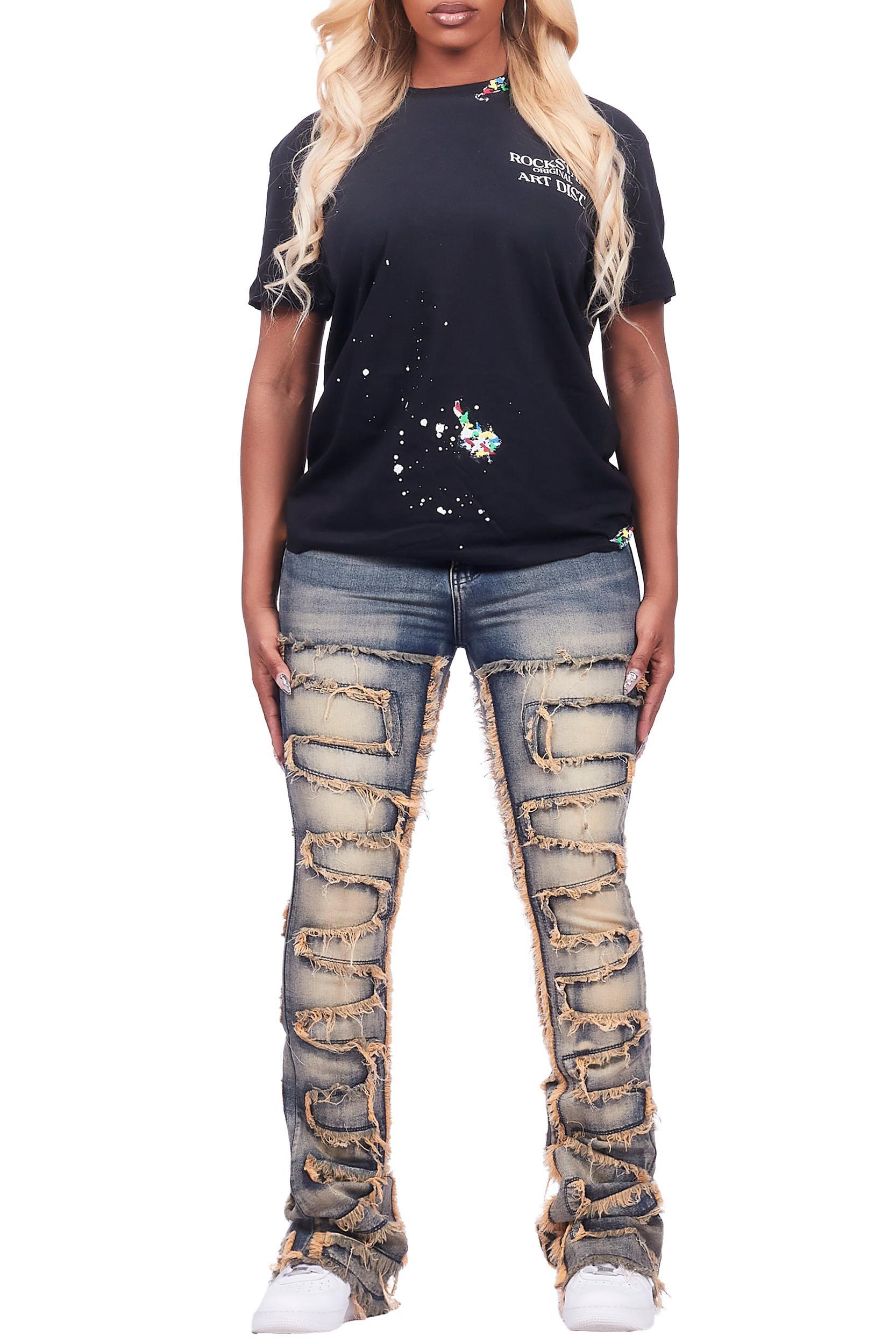 Laahanti Black/Tint T-Shirt & Jean Set Female Product Image