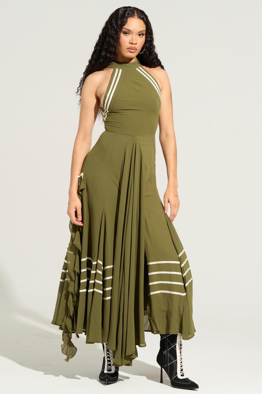 NO RISK NO FUN CHIFFON MAXI DRESS Product Image