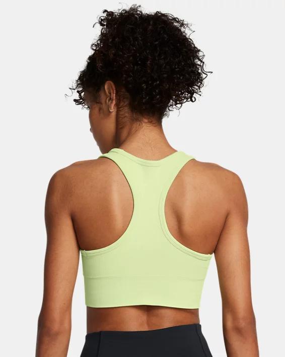 Women's Under Armour Vanish Seamless Medium-Impact Mid Sports Bra, Size: XS, White Product Image