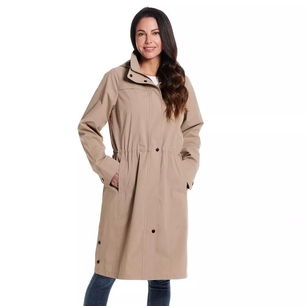 Women's Gallery Packable Rain Coat, Size: Large, Brown Product Image