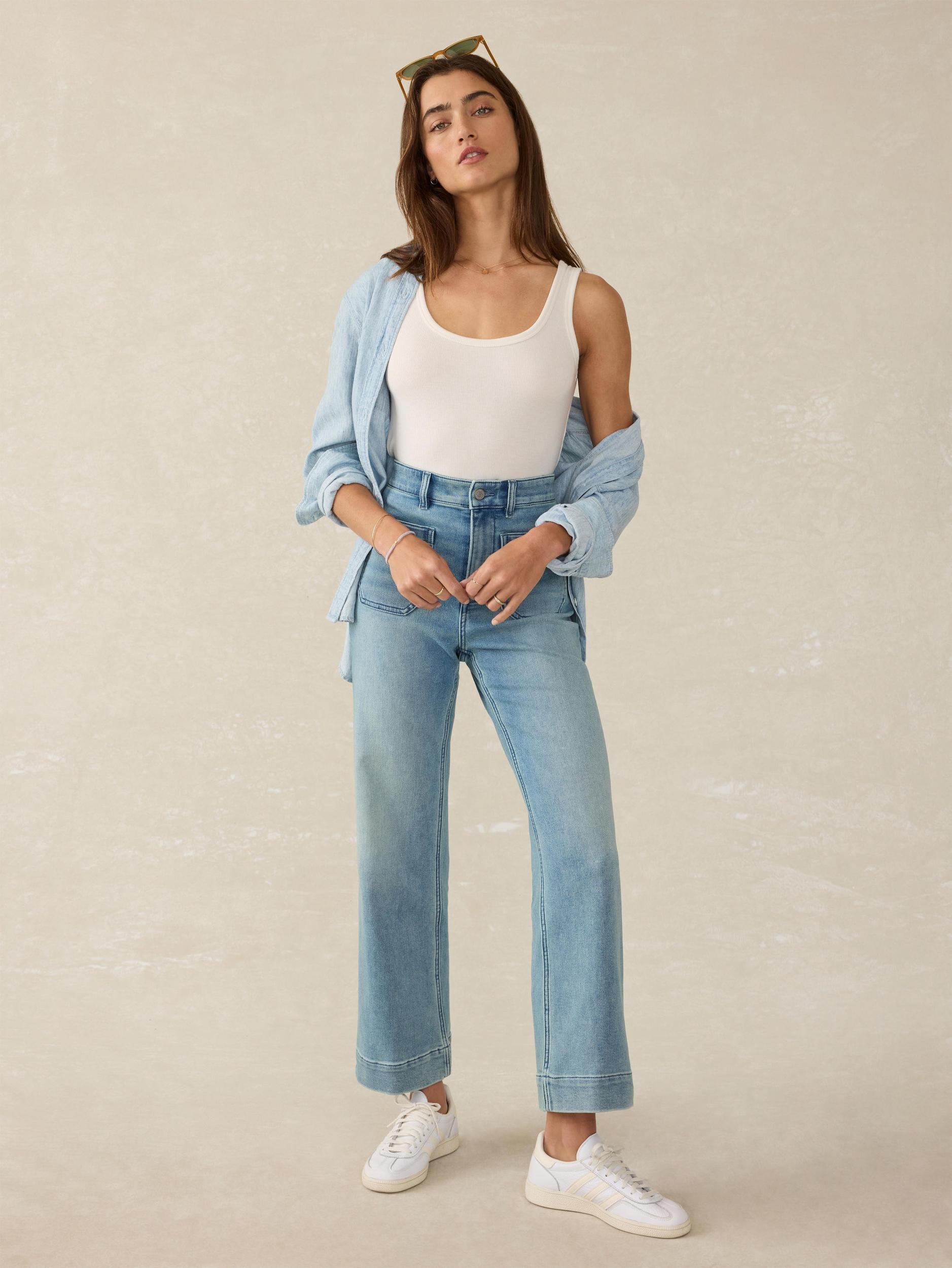 Stretch Terry Patch Pocket Ankle Pant - Eastern Shore Wash Female Product Image