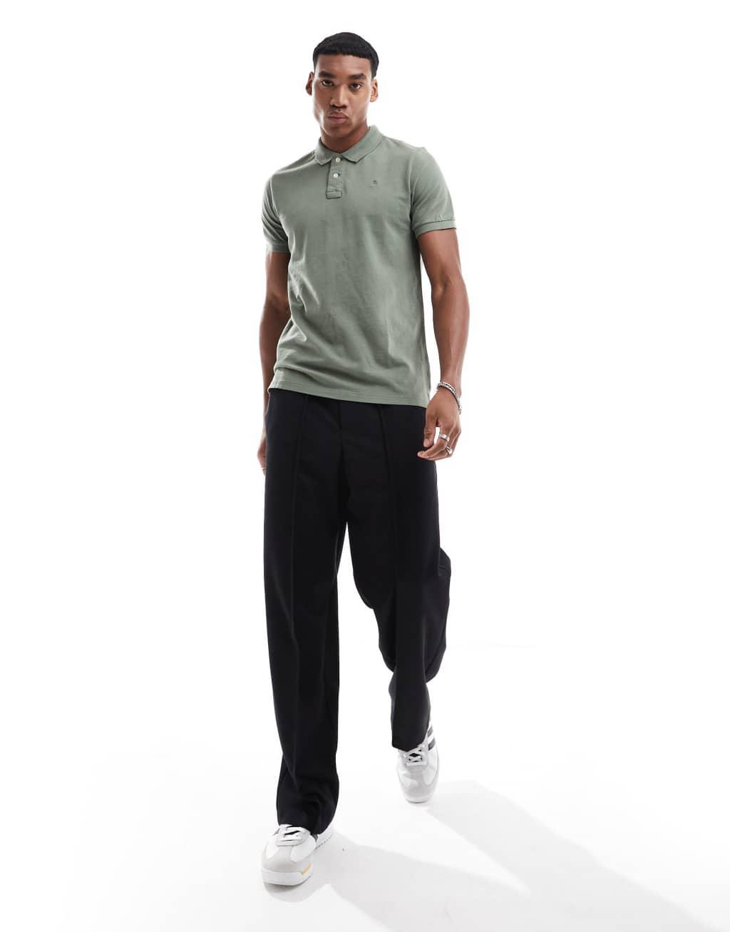 Scalpers basic polo in khaki   Product Image
