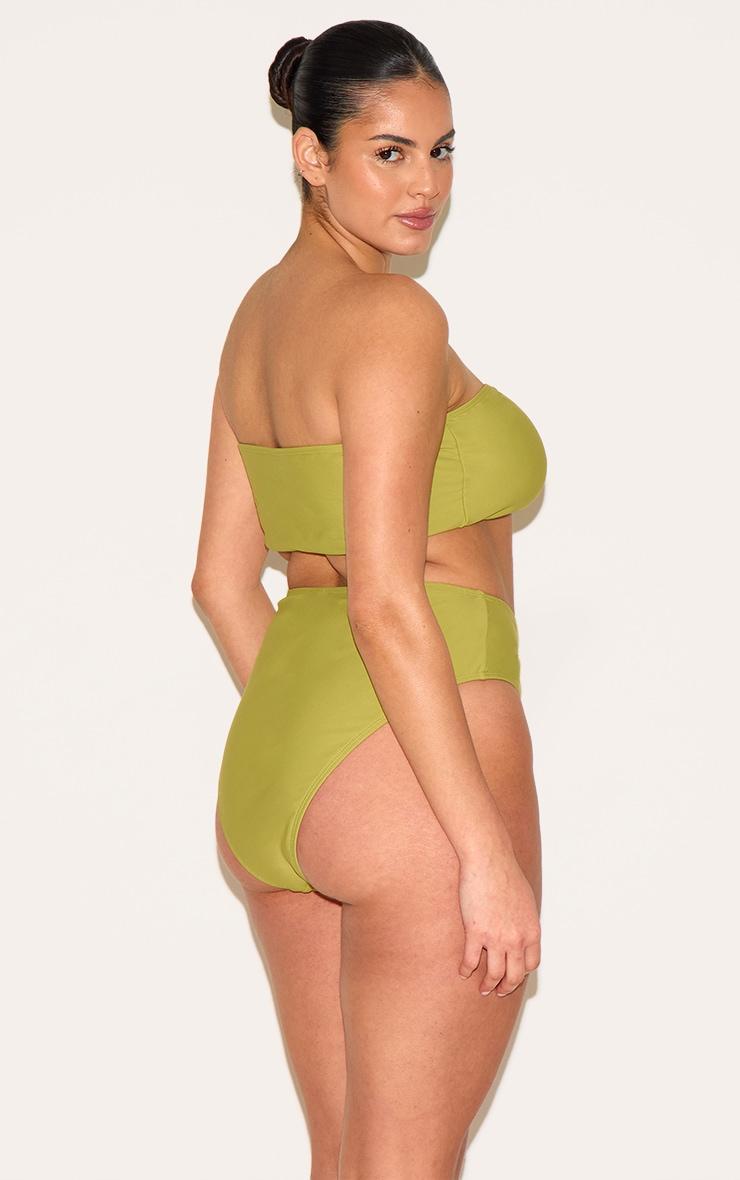 Plus Olive Basic Bandeau Bikini Top Product Image