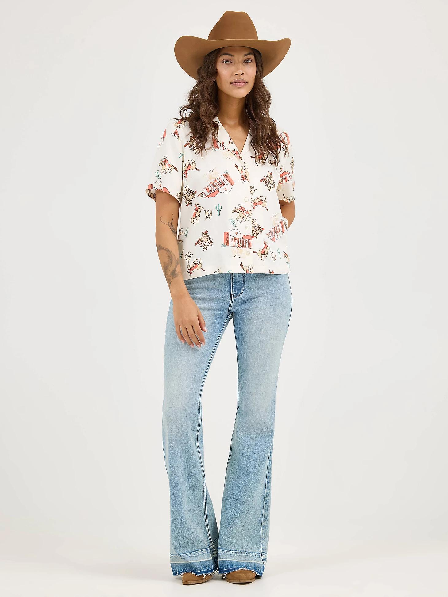Women's Wrangler Retro® Cowgirl Camp Shirt | Women's TOPS | Wrangler® Product Image
