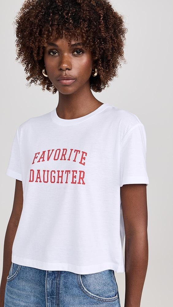 Favorite Daughter Favorite Daughter Cropped Collegiate Tee | Shopbop Product Image