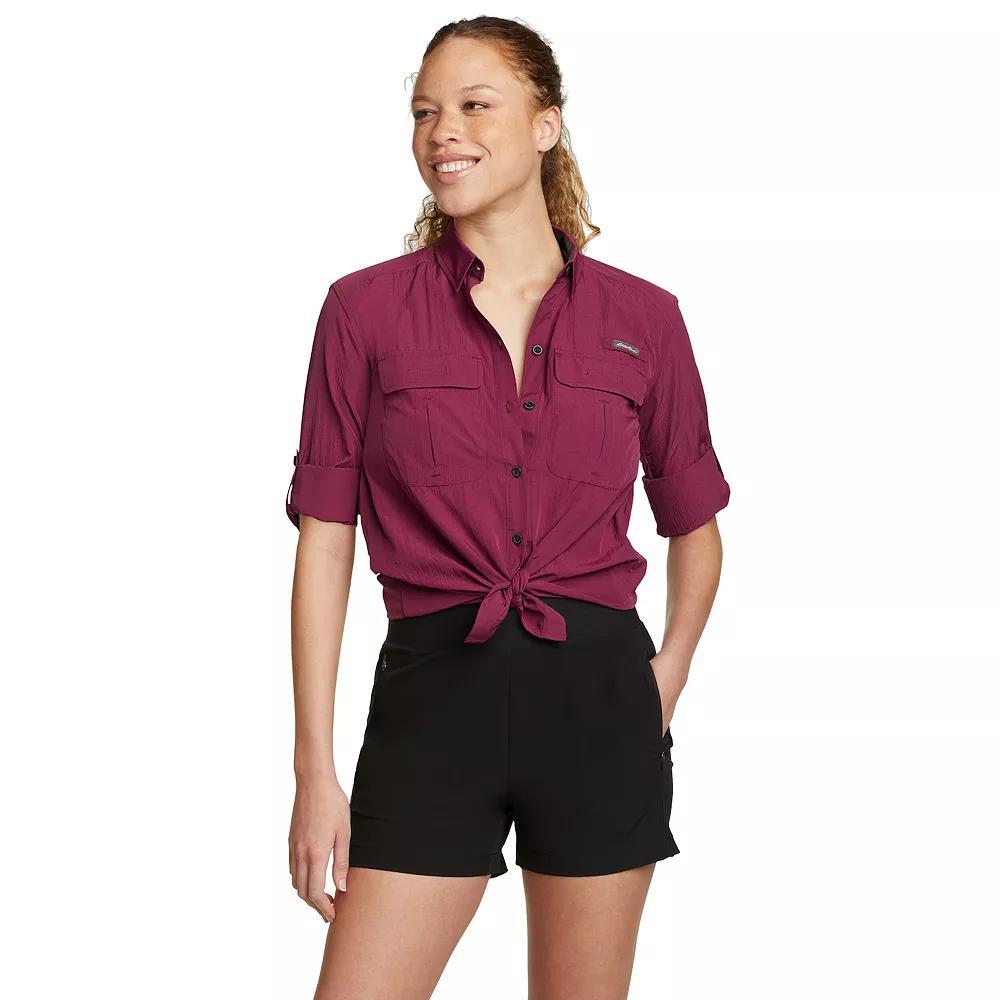 Women's Eddie Bauer Long Sleeve UPF Field Shirt, Size: XXL, Blue Product Image