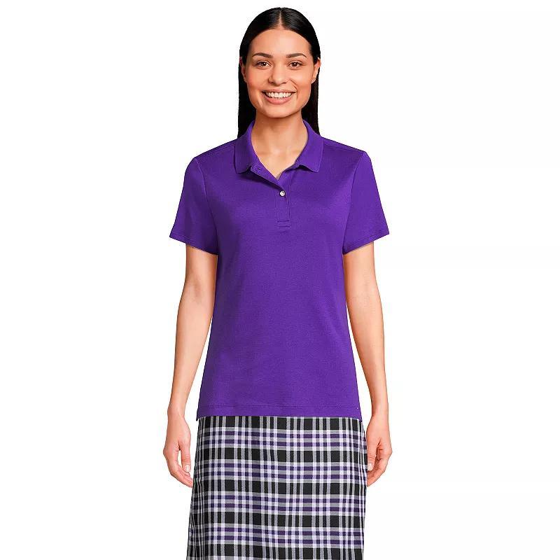Womens Lands End School Uniform Short Sleeve Interlock Polo Shirt Product Image