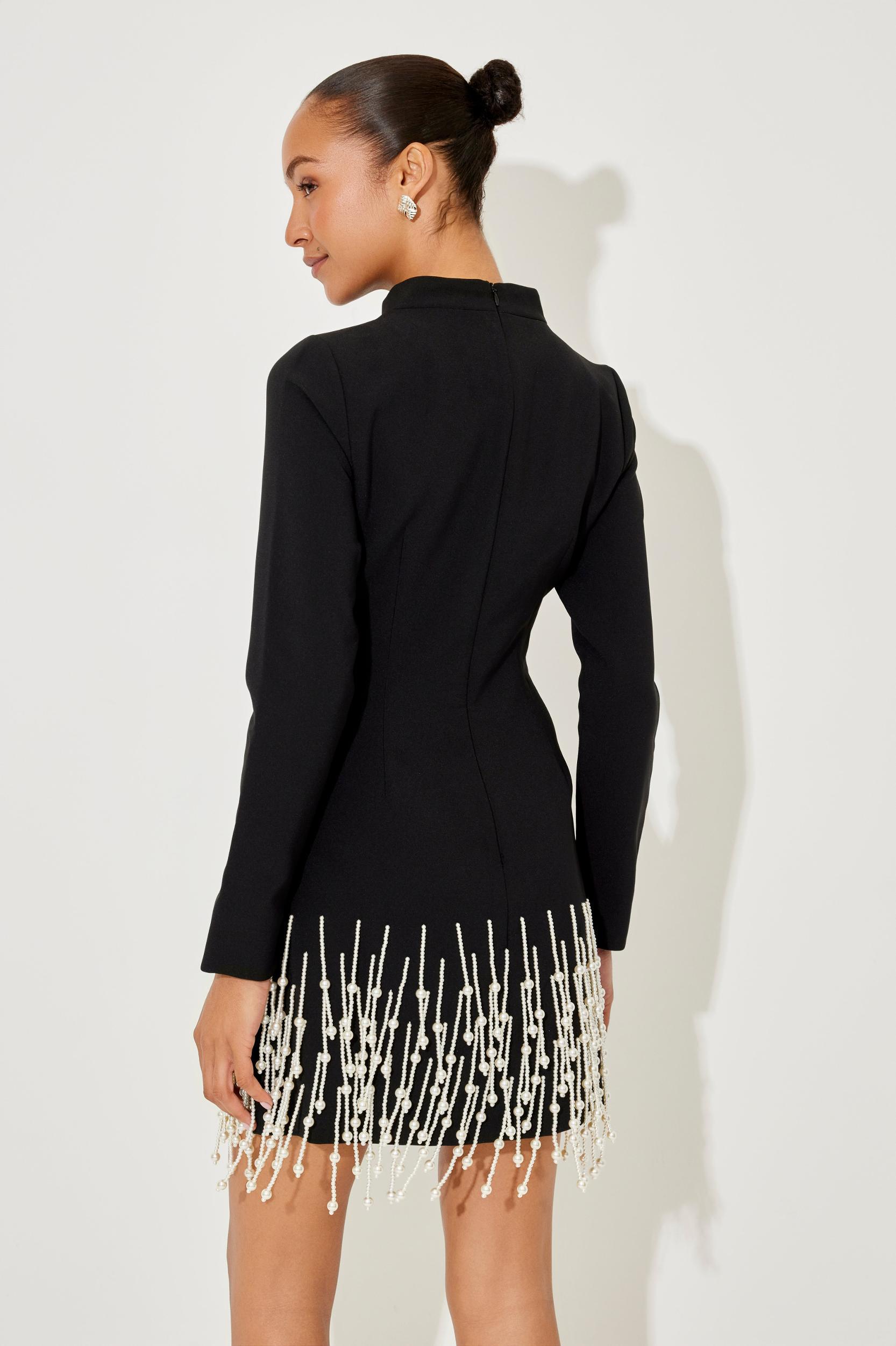 The Ultimate Muse Pearl Drop Long Sleeve Dress Product Image