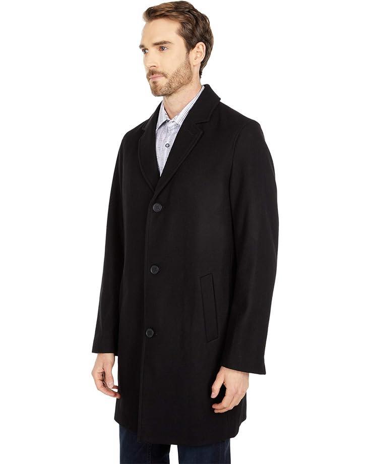 Wool Melton Stand Collar Jacket With Patch Pockets Product Image