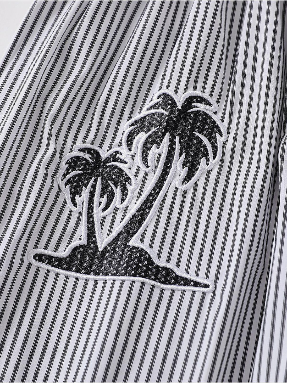 Aelfric Eden Stripe Embroidery Baggy Pants Product Image