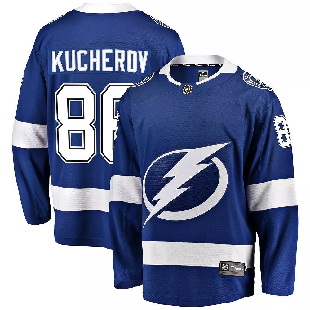 Men's Fanatics Branded Nikita Kucherov Blue Tampa Bay Lightning Home Breakaway Player Jersey, Size: 5XL, Lgh Blue Product Image