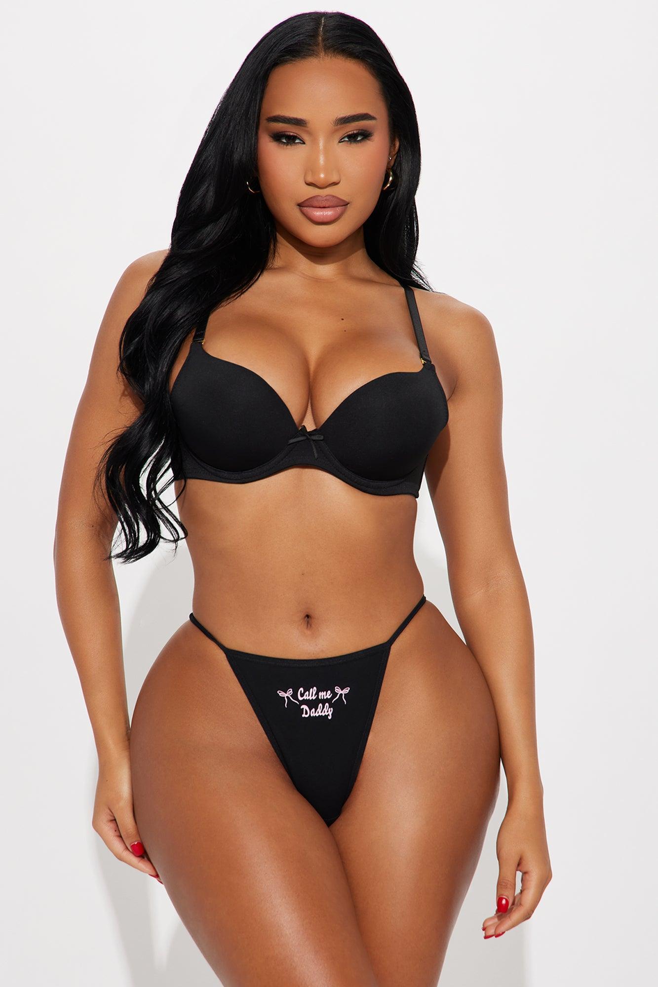 Call Me Daddy G String Panty - Black Product Image