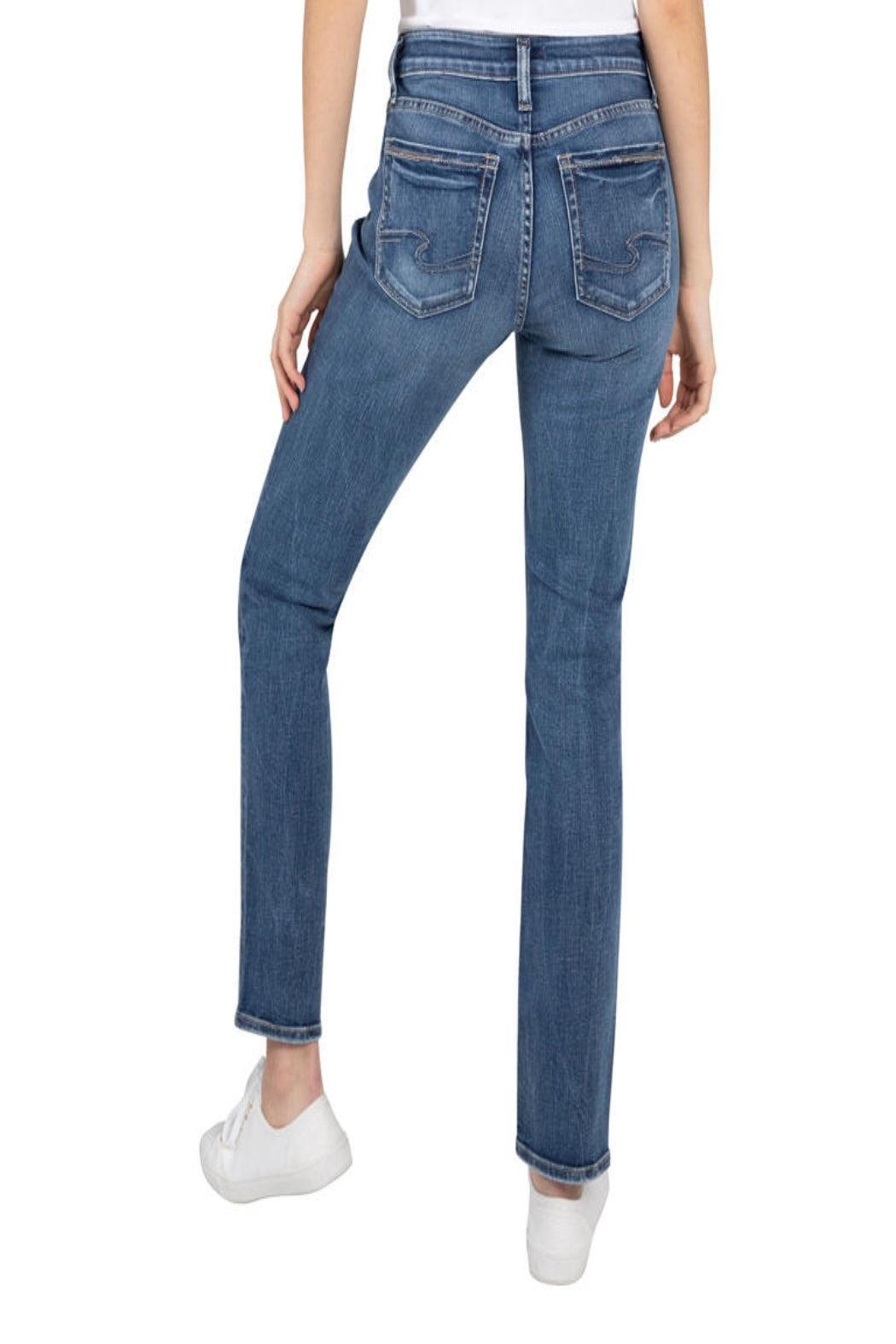 Elyse Mid Rise Straight Leg Jeans Product Image
