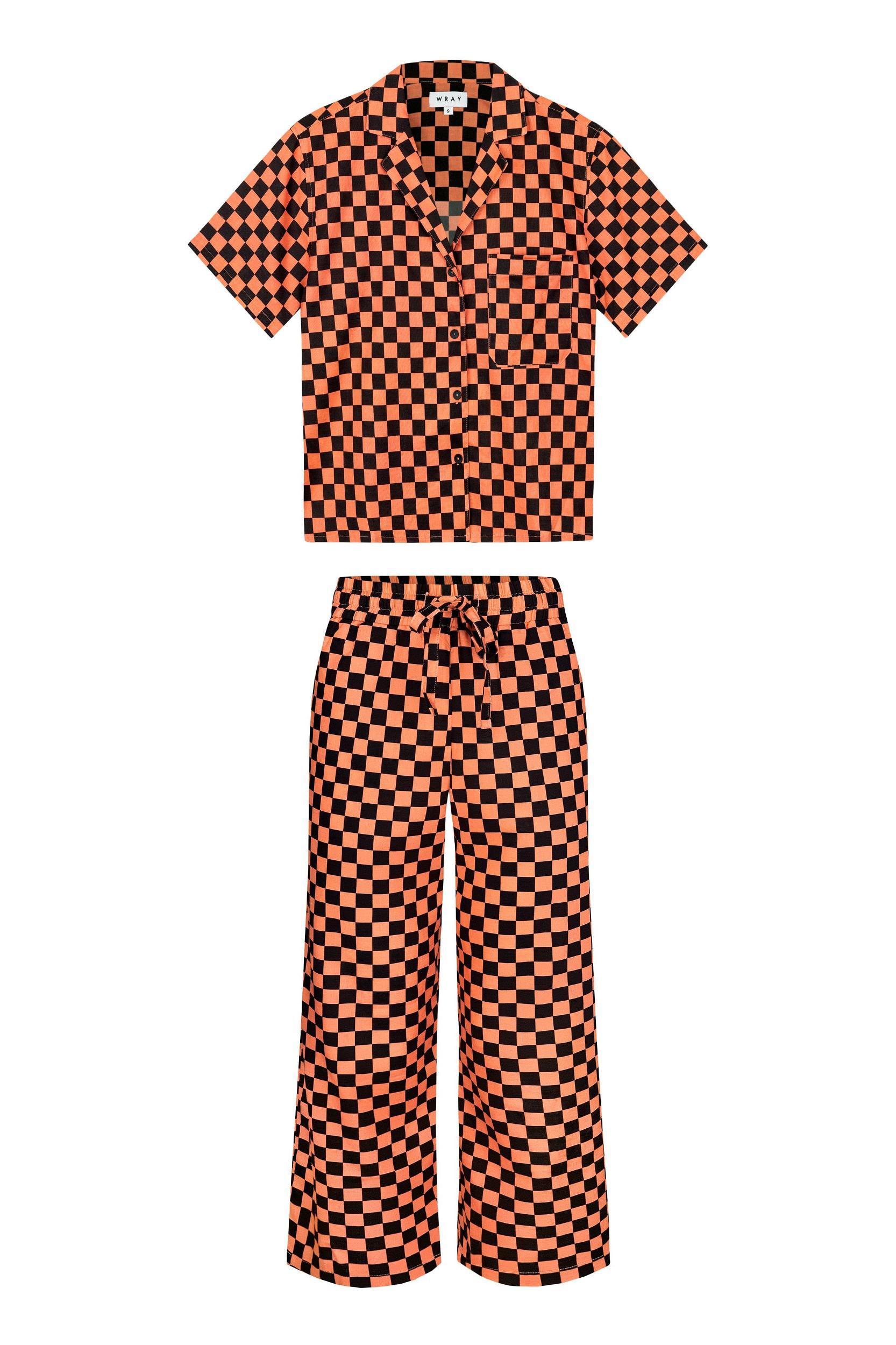 Long Lounge Set - Berry Check Product Image