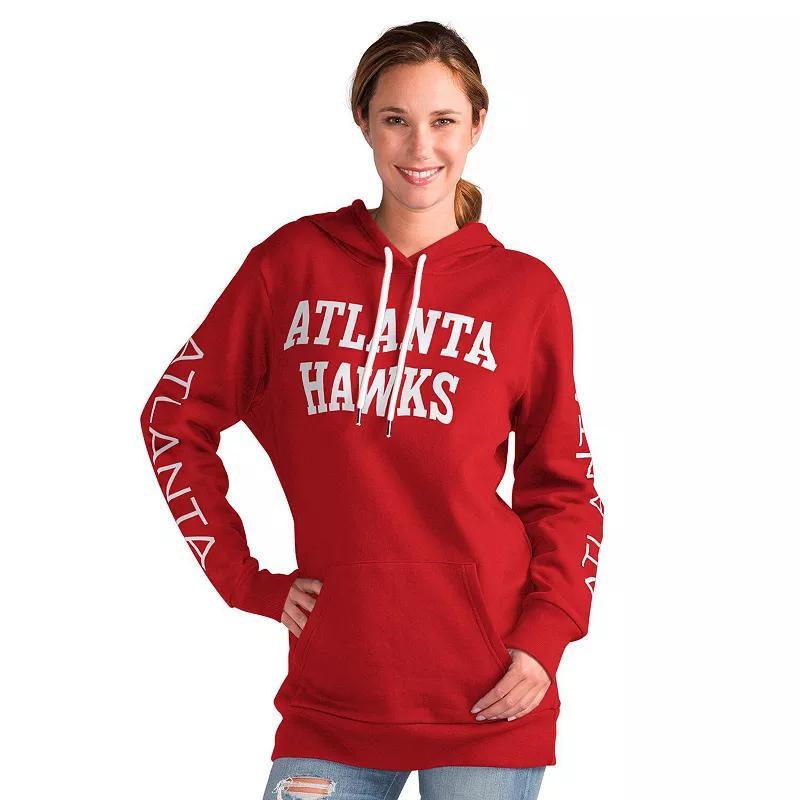 Women's G-III 4Her by Carl Banks Red Atlanta Hawks Base Coach Pullover Hoodie, Size: XL Product Image