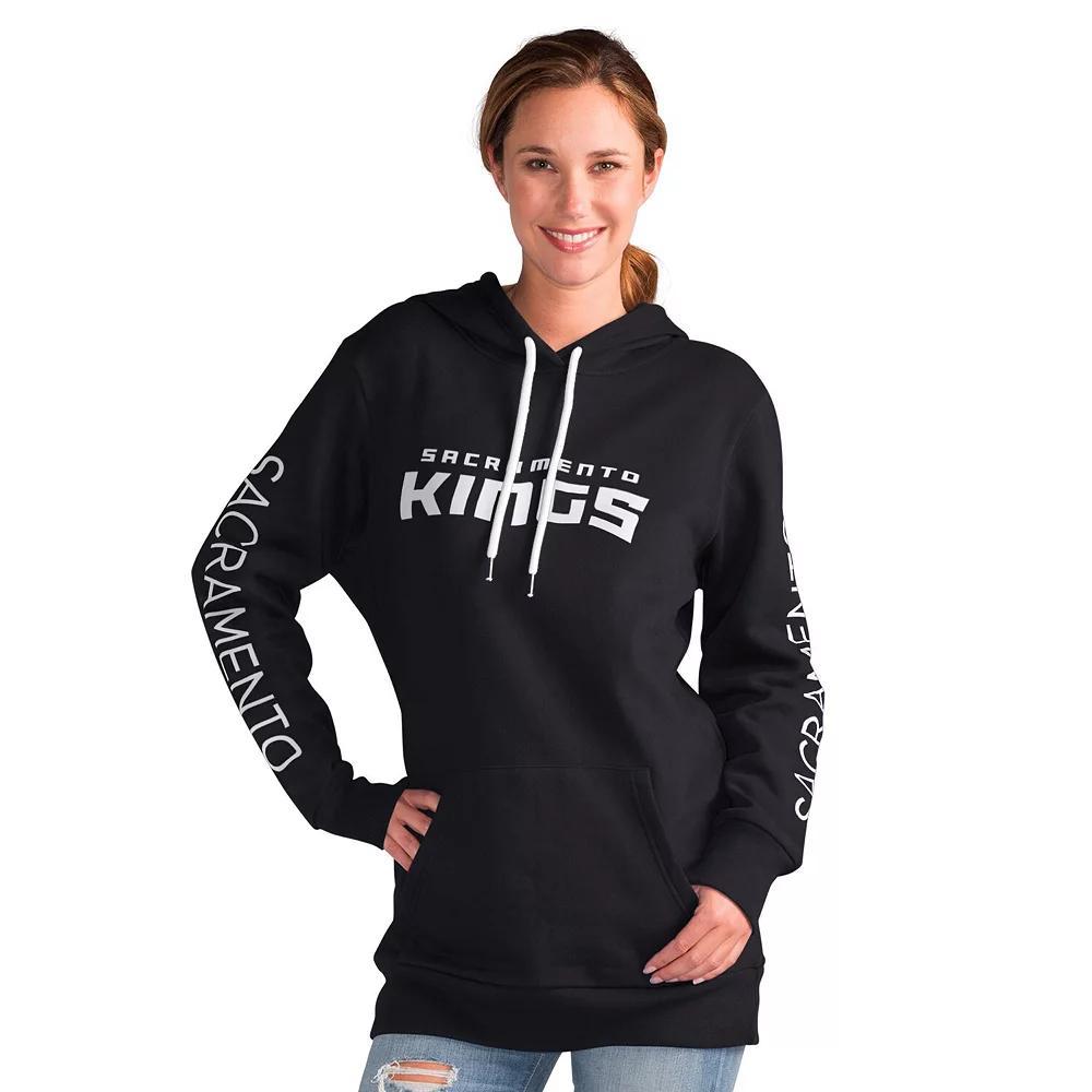 Women's G-III 4Her by Carl Banks Black Sacramento Kings Base Coach Pullover Hoodie, Size: Medium, Kng Black Product Image