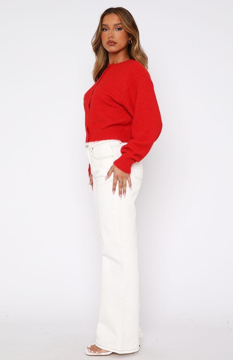 Desire Mid Rise Straight Leg Jeans Off White Product Image