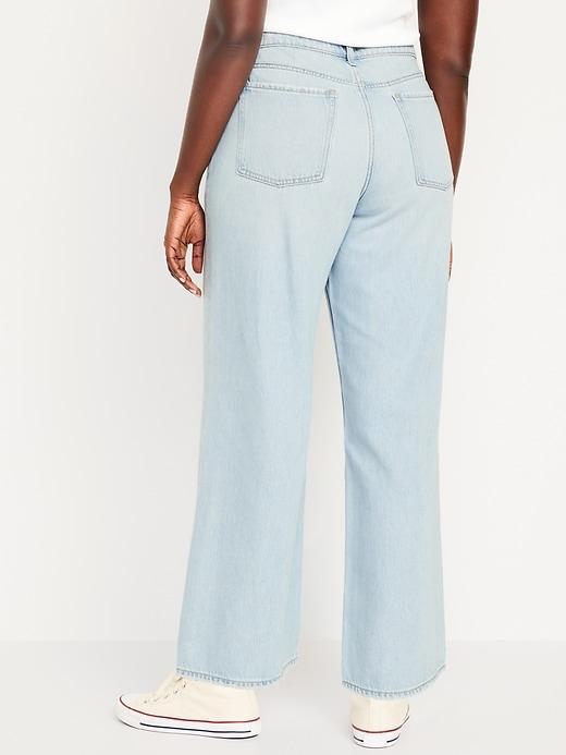Mid-Rise Baggy Wide-Leg Jeans Product Image