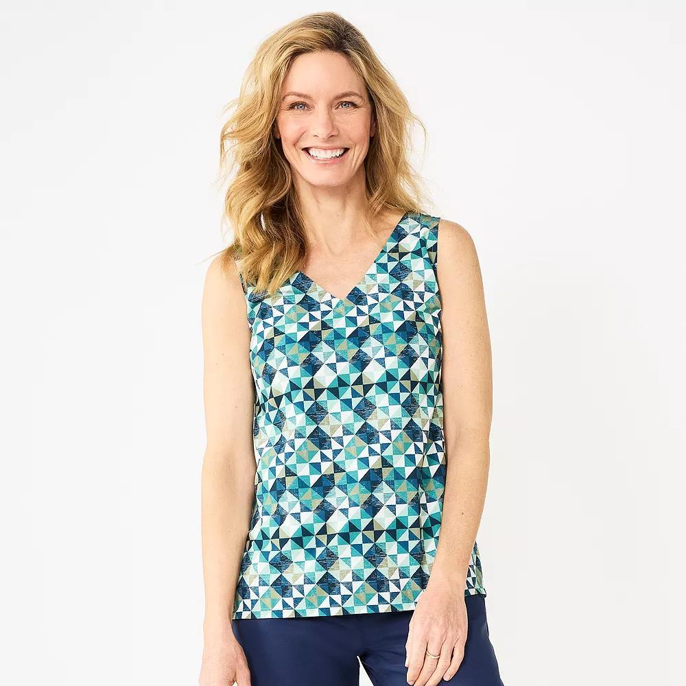 Women's Eddie Bauer Departure V-Neck Tank Top, Size: XXL, Green Product Image