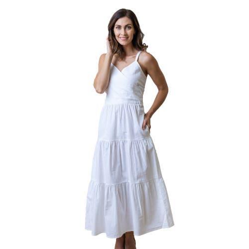 Hope & Henry Womens' Sleeveless Tiered Wrap Dress, Womens in Ballet Pink Linen at Nordstrom, Size 4 Product Image