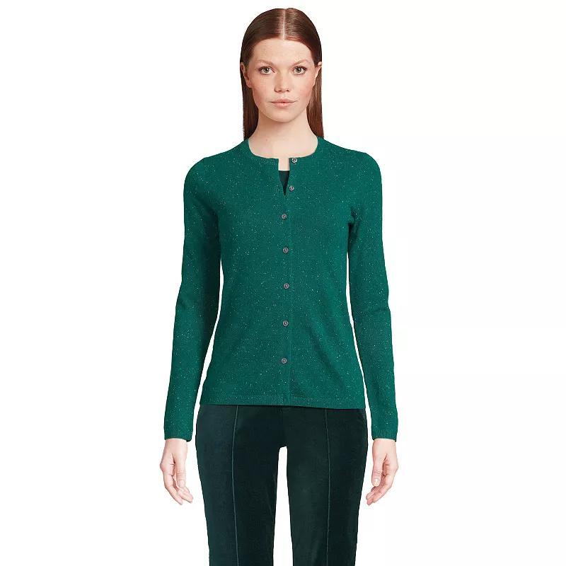 Women's Lands' End Classic Cashmere Cardigan Sweater, Size: Small, Deep  Blue Product Image