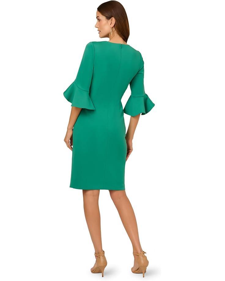 Crepe Combo Midi Dress Product Image