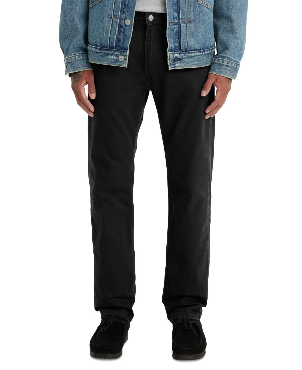 Levi's® Men's 505™ Jeans - Black Denim 33x32: Heavyweight Cotton, Mid Rise, Straight Leg Product Image