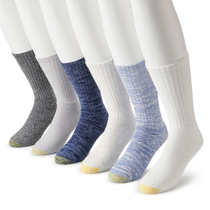 Mens GOLDTOE 6-Pack Harrington Crew Socks Product Image