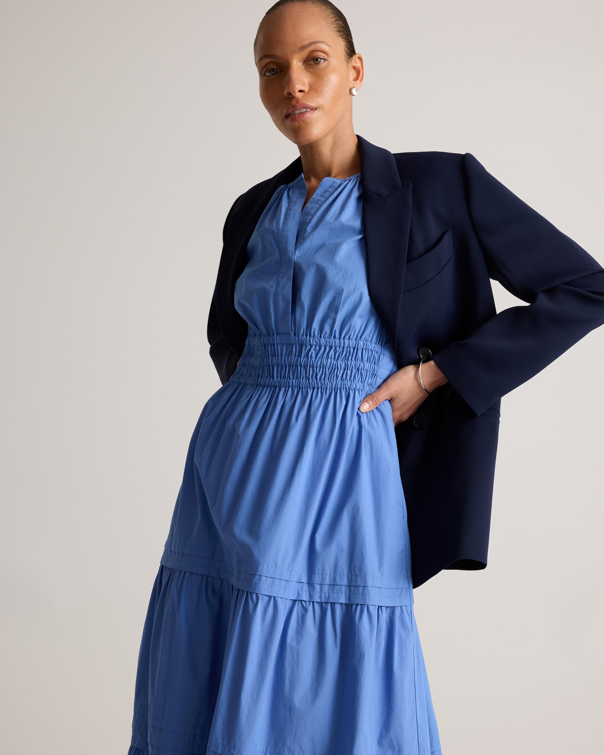 Quince | Women's Poplin Tiered Maxi Dress Size XS, Cotton Product Image