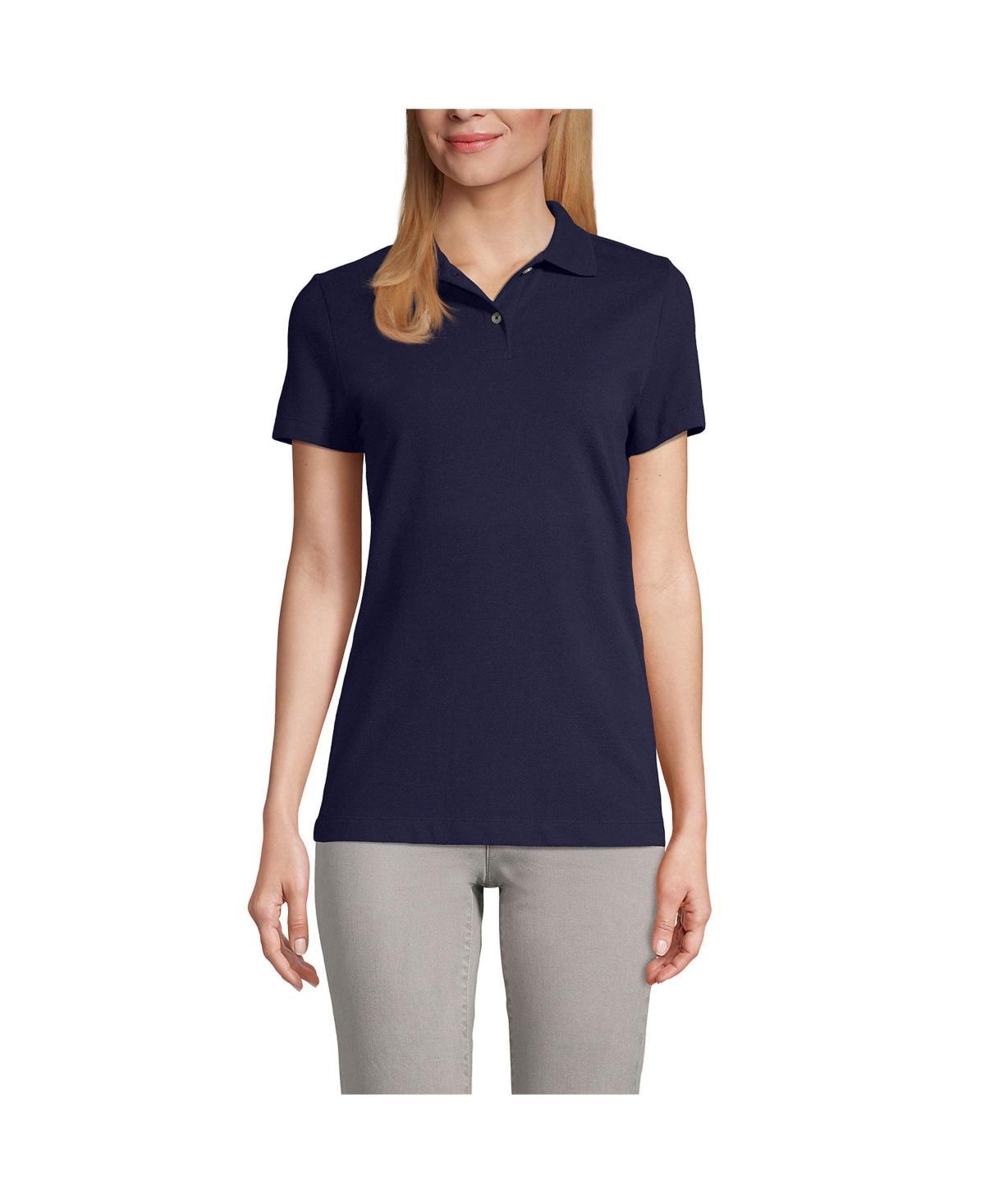 Women's Lands' End Short Sleeve Basic Mesh Polo Shirt, Size: XL, Vibrant Green Product Image