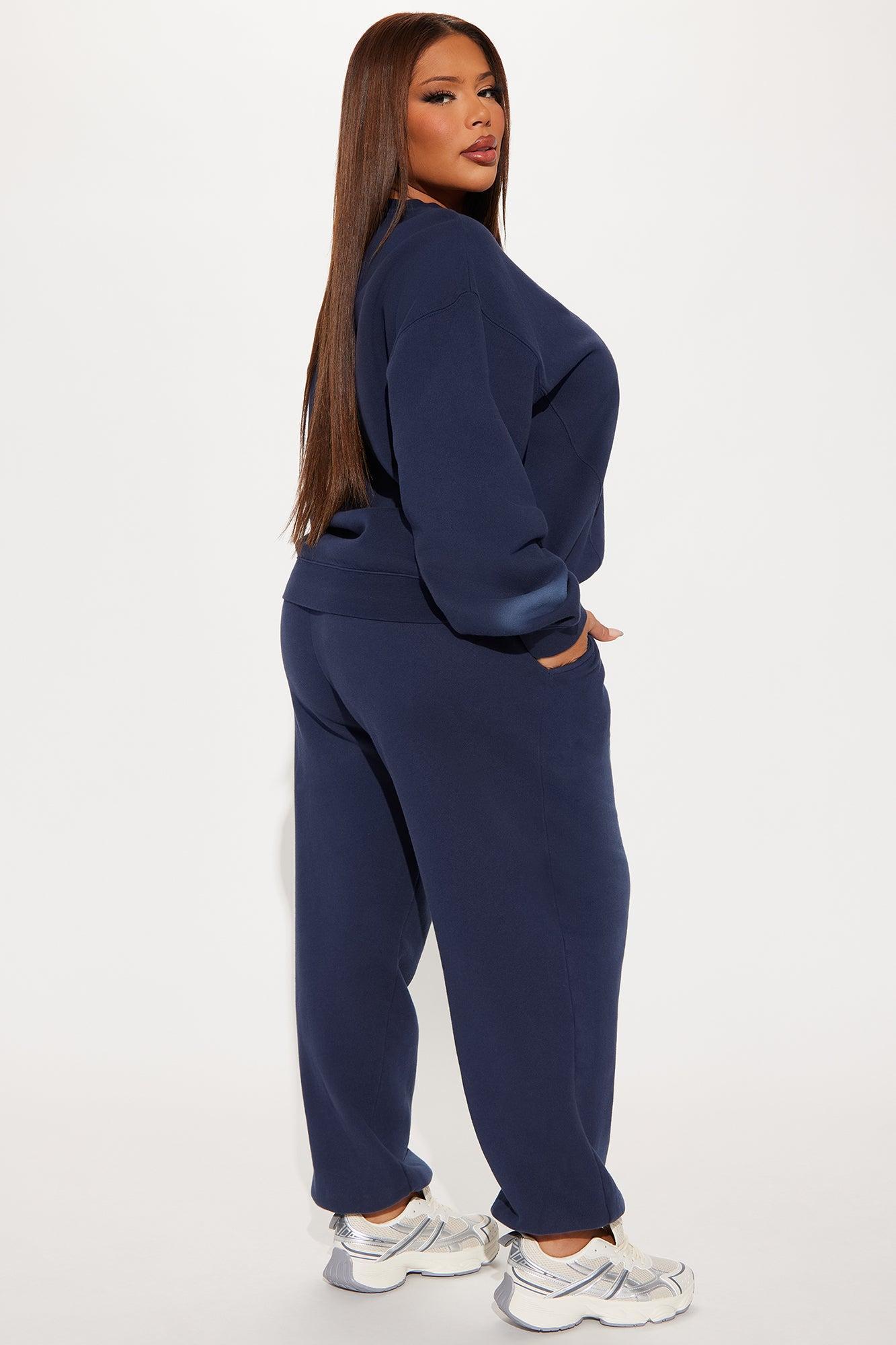 97 Fleece Pant Set - Navy Product Image